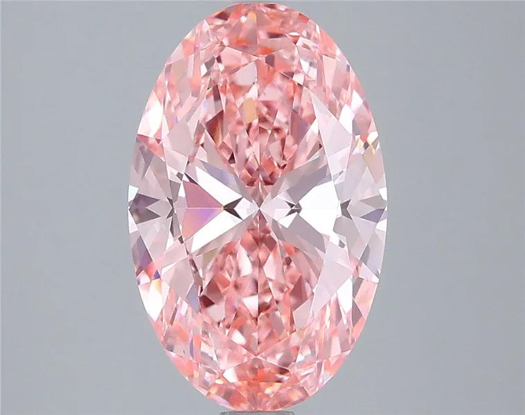 3.00ct Oval Lab Grown Diamond (Colour Fancy Vivid Pink, Clarity VVS2, IGI Certified)
