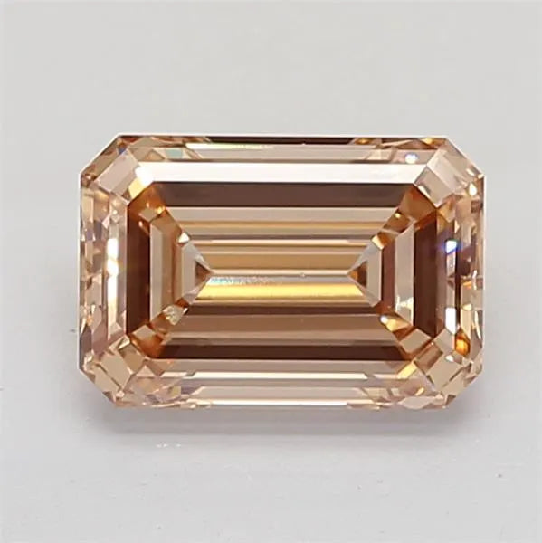 3.26ct Emerald Lab Grown Diamond (Colour Champagne, Clarity VS1, Uncertified)