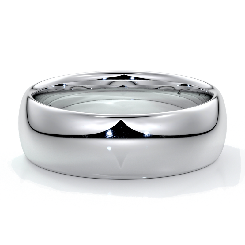 Harry Wedding ring 7mm comfort round mens band platinum