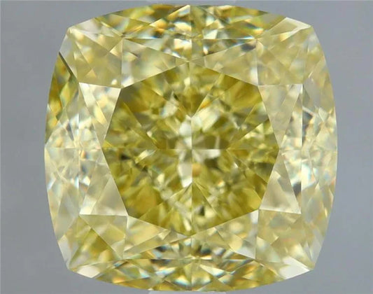 2.06ct Cushion brilliant Natural Diamond (Colour Fancy Yellow, Clarity VVS2, GIA Certified)