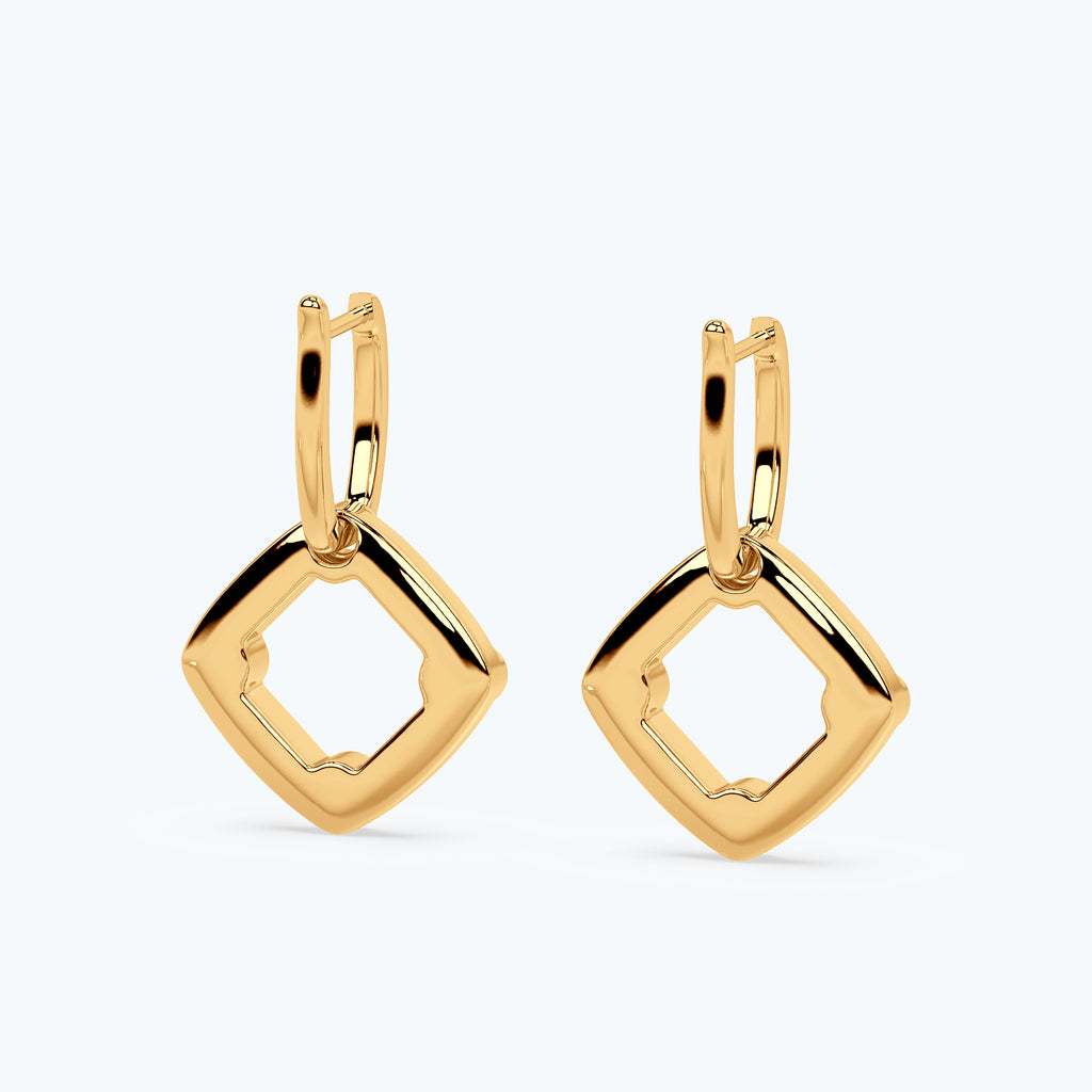 Frame diamond earrings