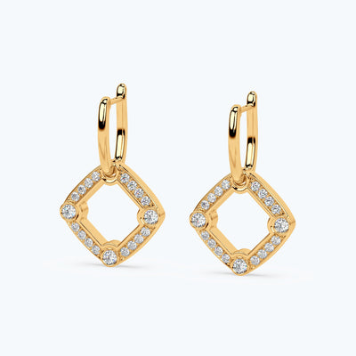 Frame diamond earrings