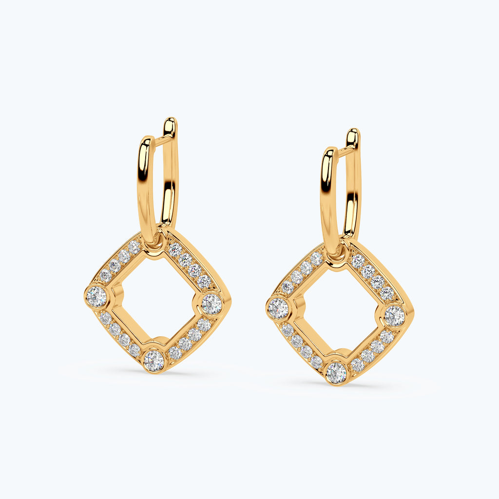 Frame diamond earrings