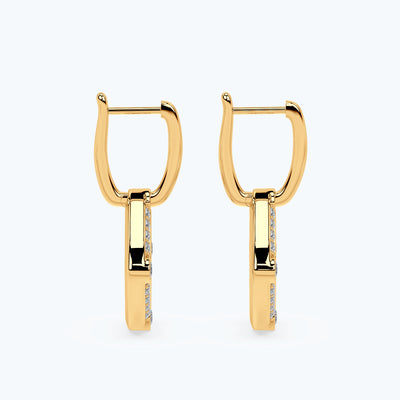 Frame diamond earrings