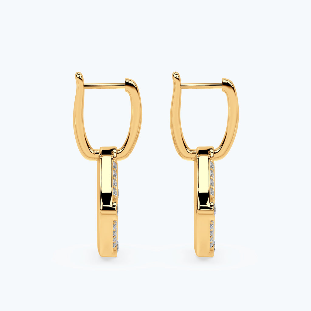 Frame diamond earrings