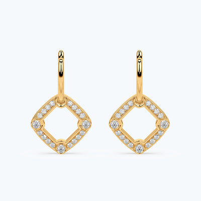 Frame diamond earrings