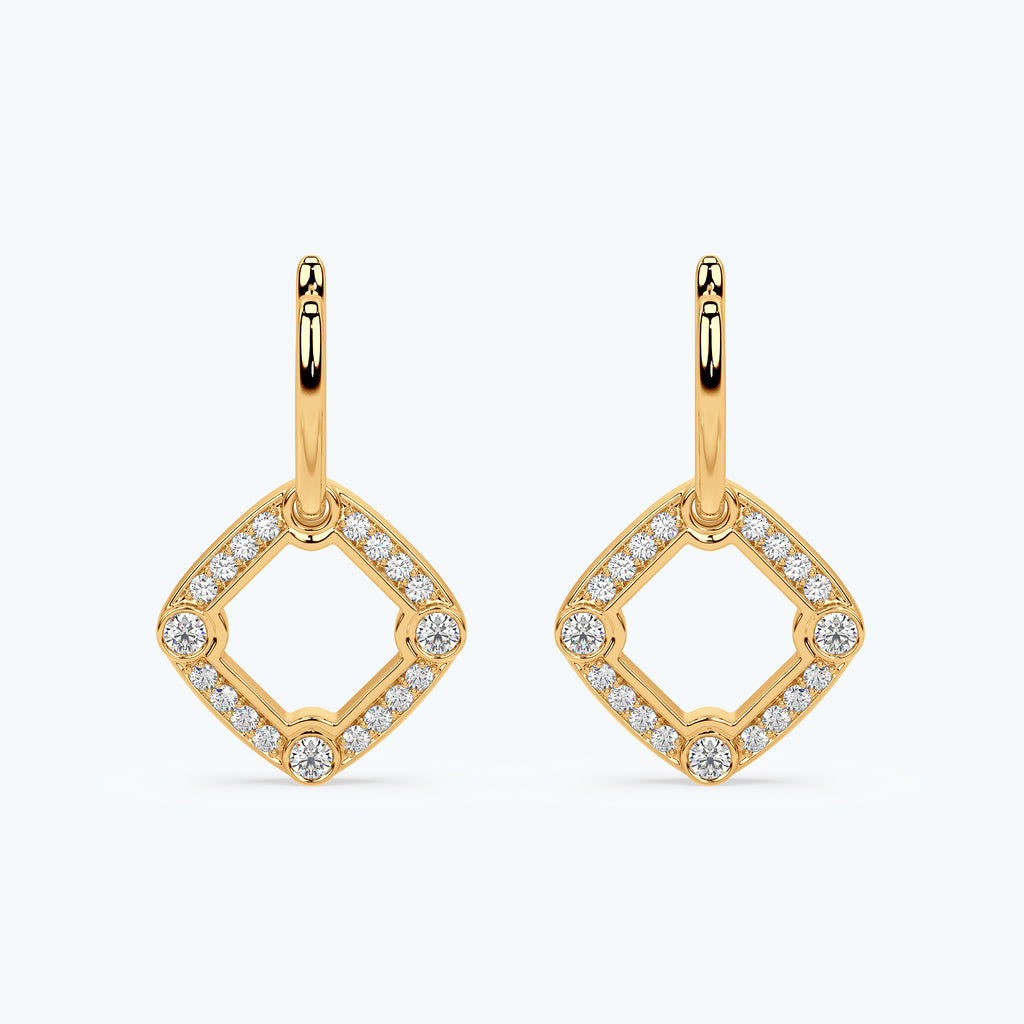 Frame diamond earrings