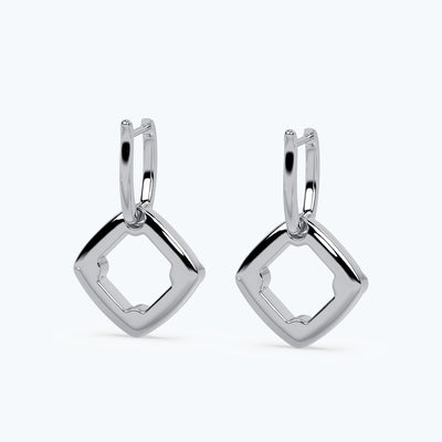 Frame diamond earrings