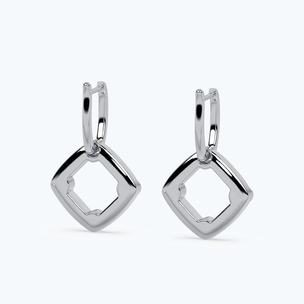 Frame diamond earrings