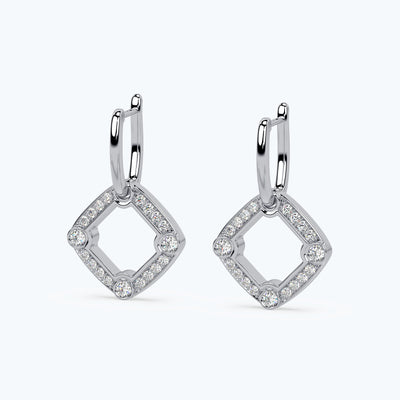 Frame diamond earrings