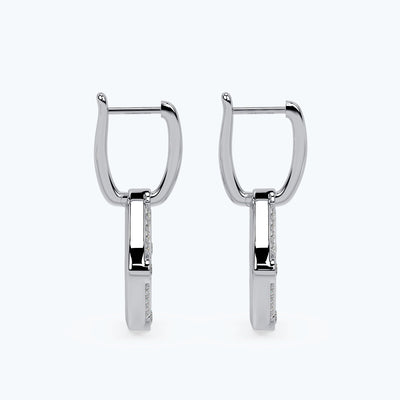 Frame diamond earrings