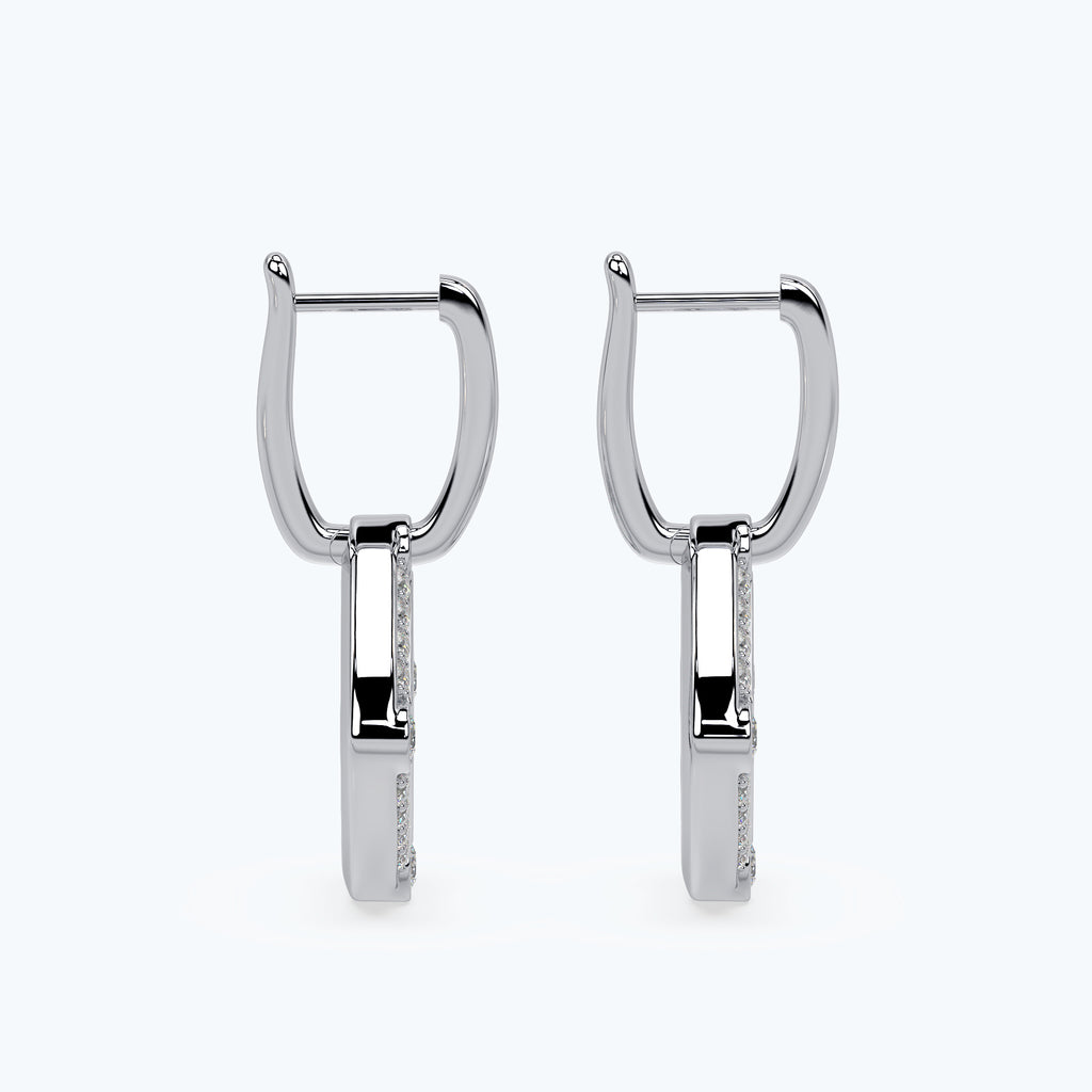 Frame diamond earrings