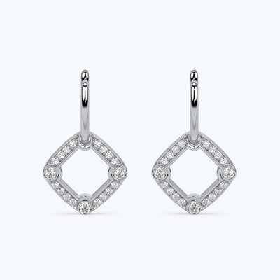 Frame diamond earrings