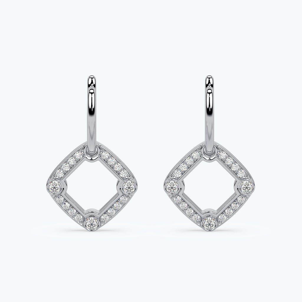 Frame diamond earrings