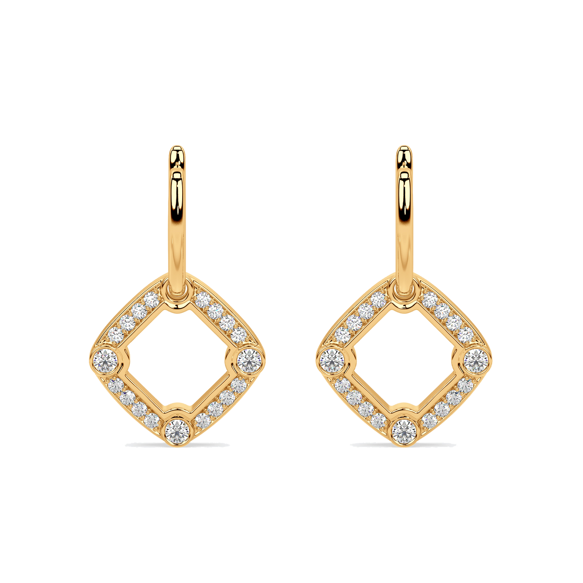 Frame diamond earrings
