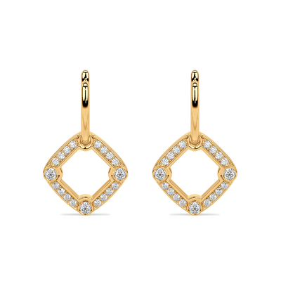 Frame diamond earrings