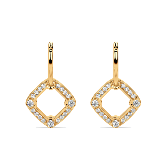 Frame diamond earrings
