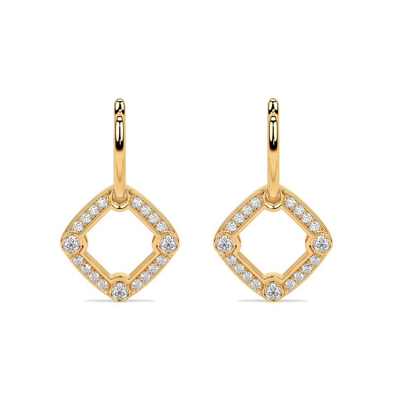 Frame diamond earrings