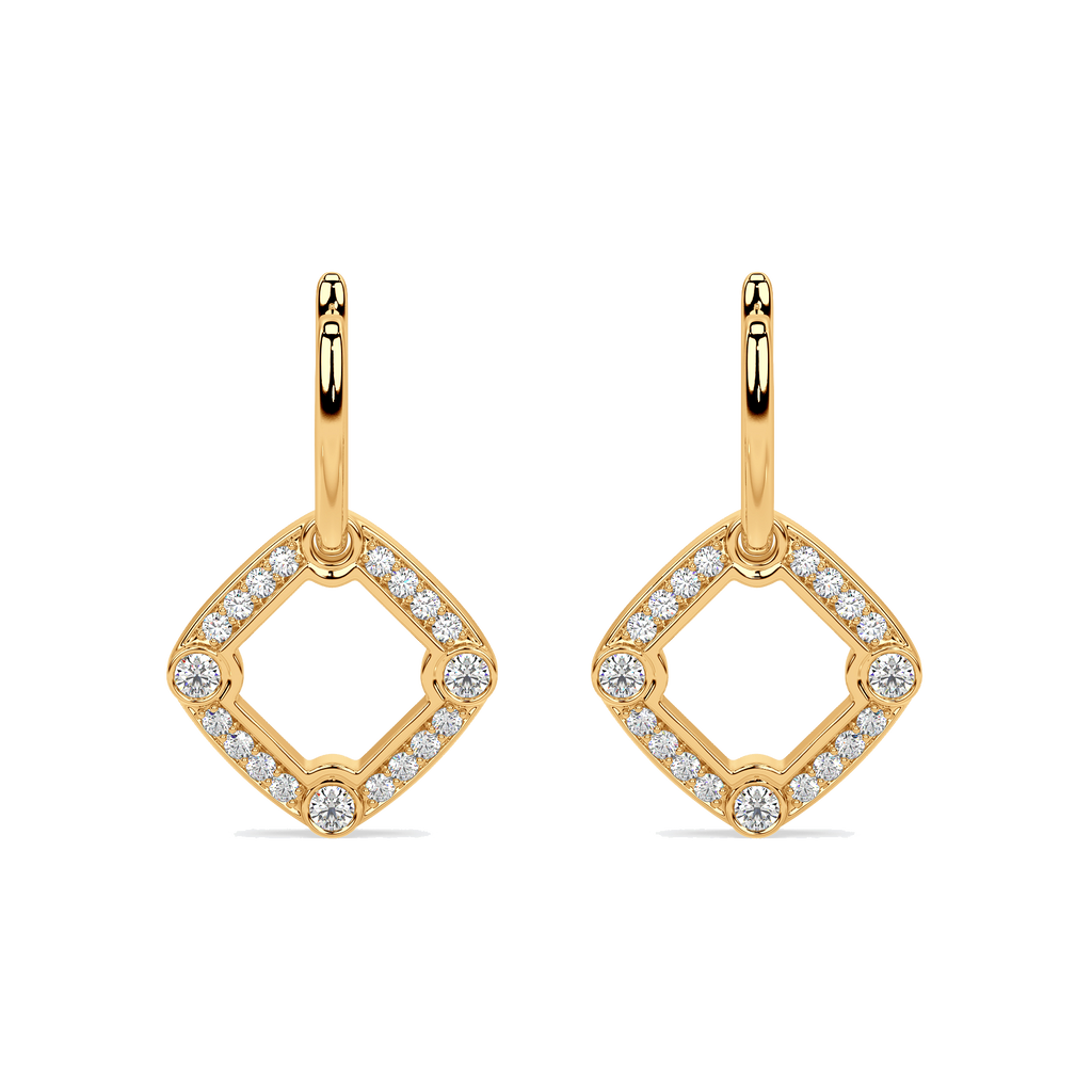 Frame diamond earrings