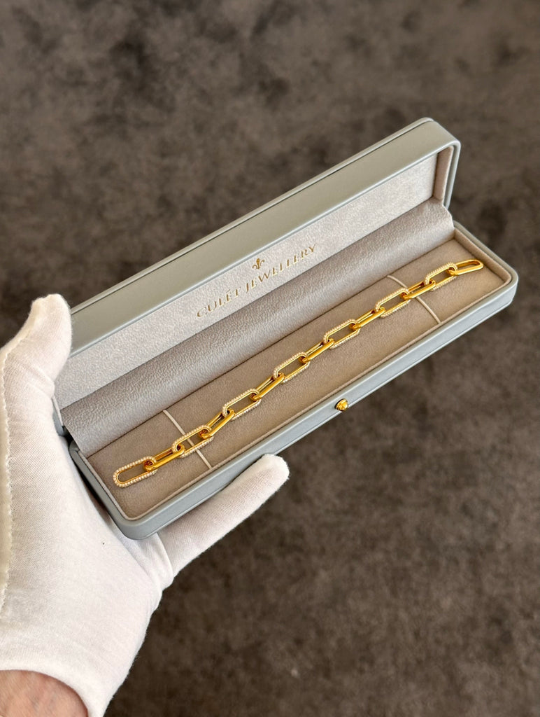 Paper Clip Diamond Bracelet – Culet Jewellery - Main Image