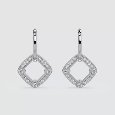 Frame diamond earrings
