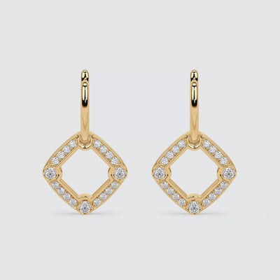 Frame diamond earrings