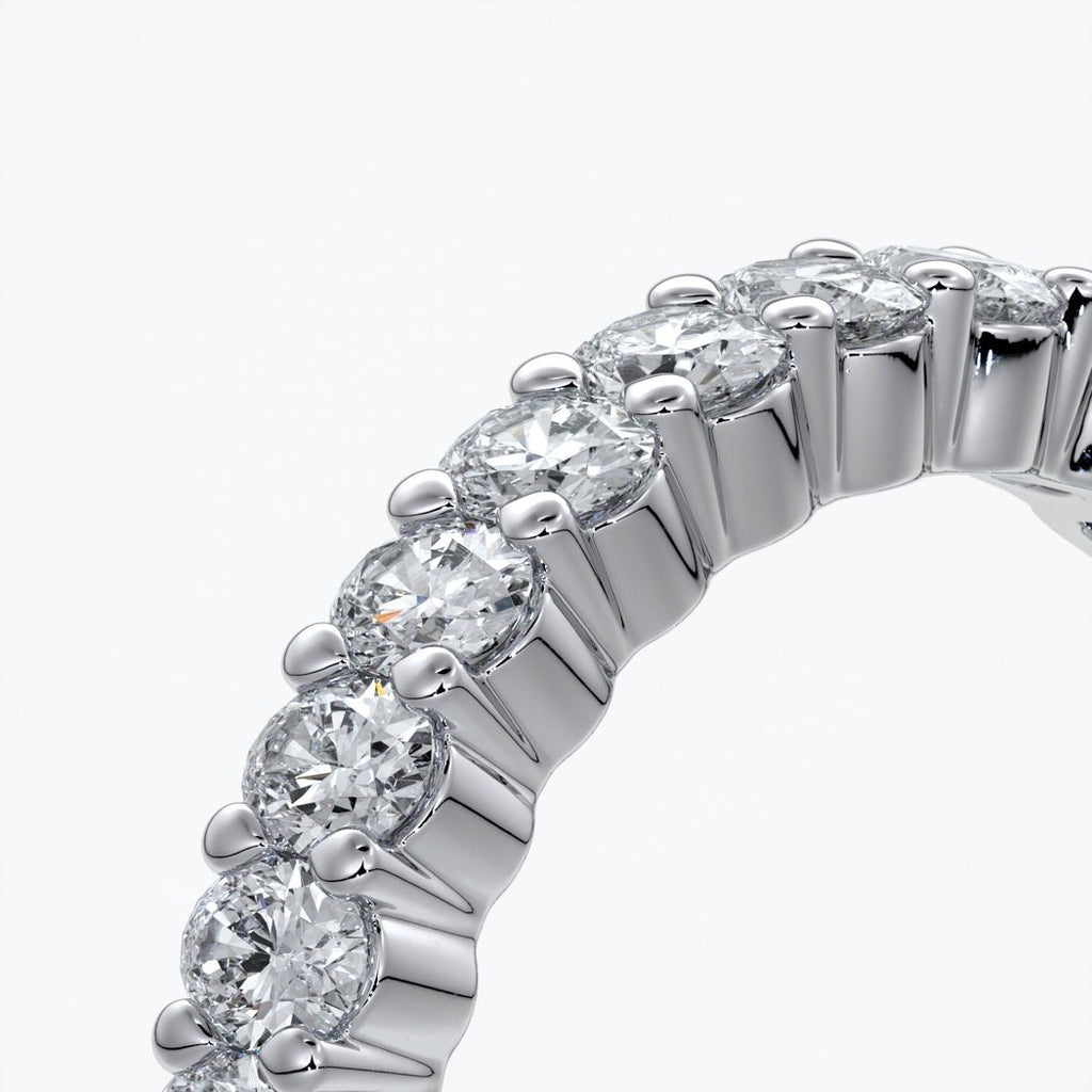 Alana Wedding ring oval diamonds scalloped 18ct white gold
