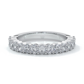 Alana Wedding ring oval diamonds scalloped 18ct white gold