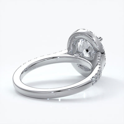 Blair Engagement Ring oval diamond band halo plat