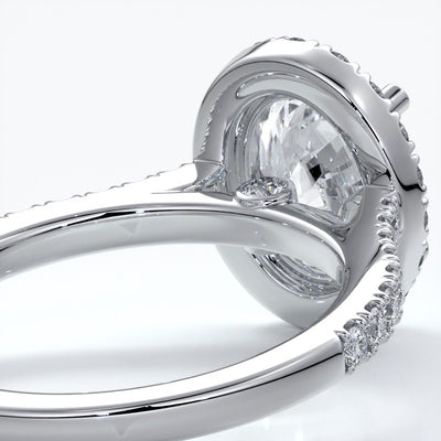 Blair Engagement Ring oval diamond band halo plat