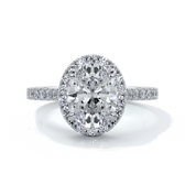Blair Engagement Ring oval diamond band halo plat