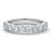 Cassandra Wedding ring scalloped diamond band 2 claws 3mm platinum