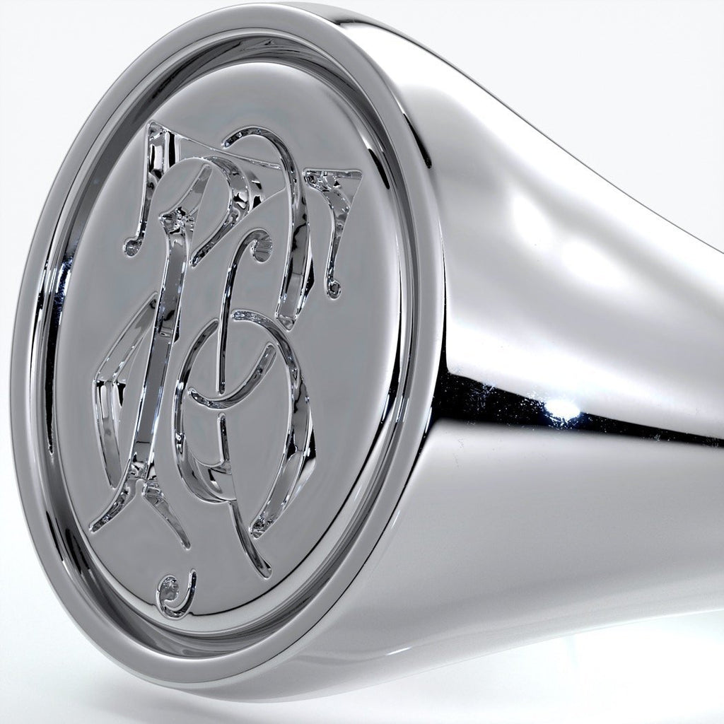 Dean Wedding rings crest ring monogram platinum