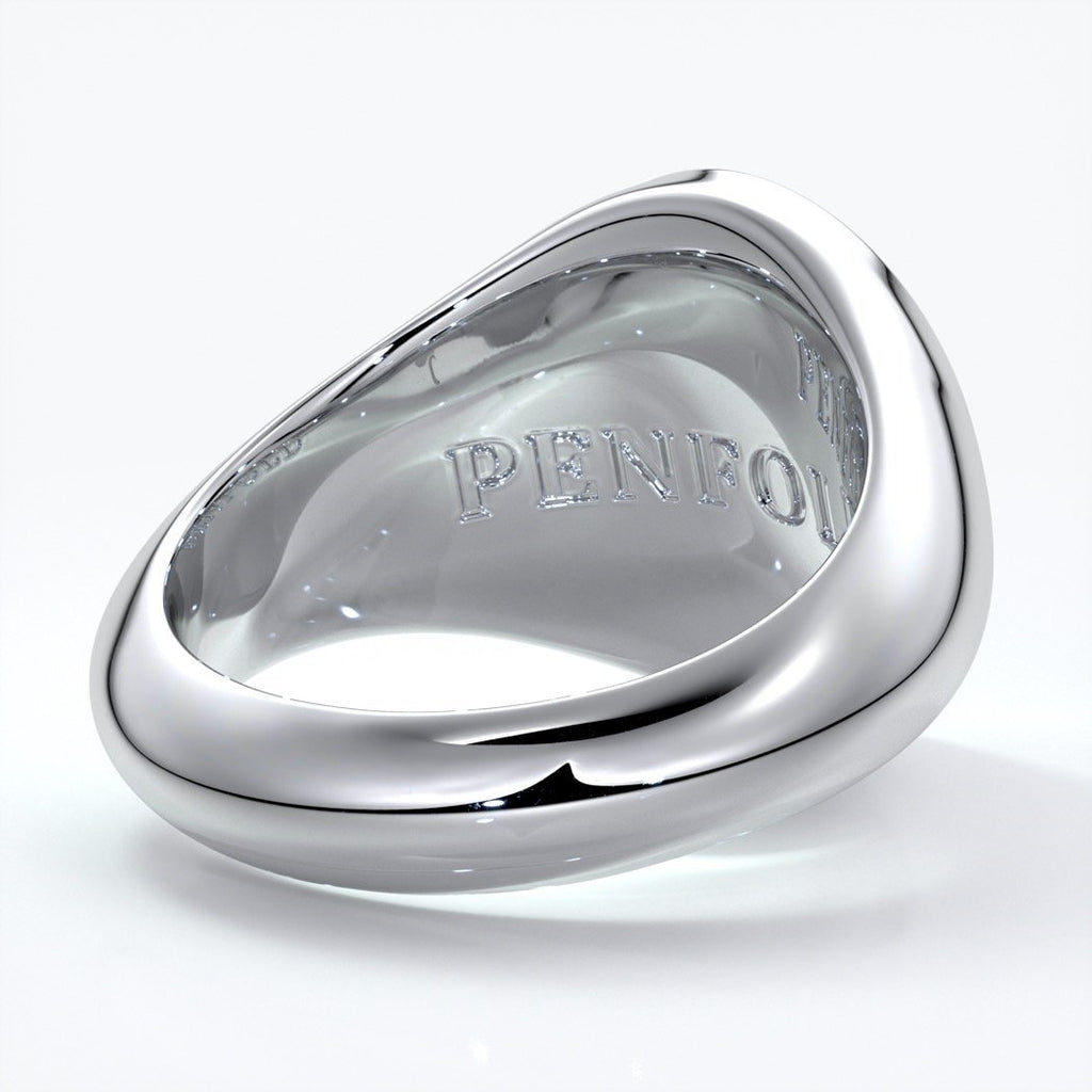Dean Wedding rings crest ring monogram platinum
