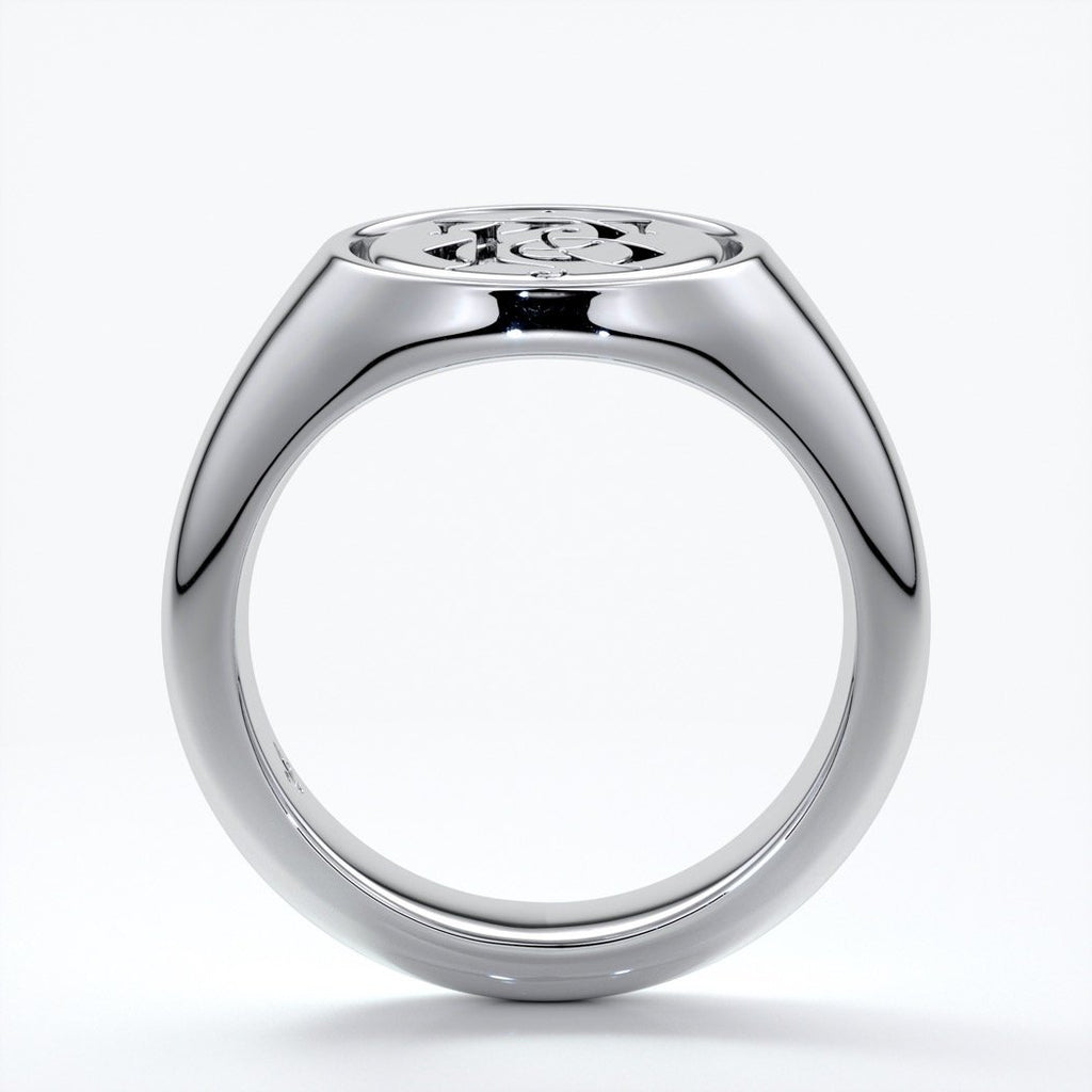 Dean Wedding rings crest ring monogram platinum