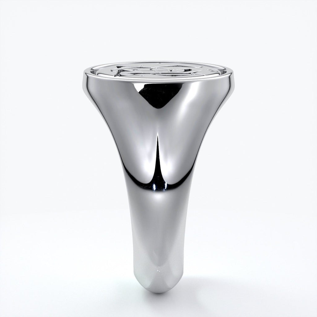 Dean Wedding rings crest ring monogram platinum