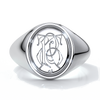 Dean Wedding rings crest ring monogram platinum