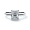 Edith Engagement ring radiant diamond 4 claw 18ct white gold
