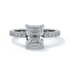 Florence Engagement Ring radiant diamond diamond band 18ct white gold
