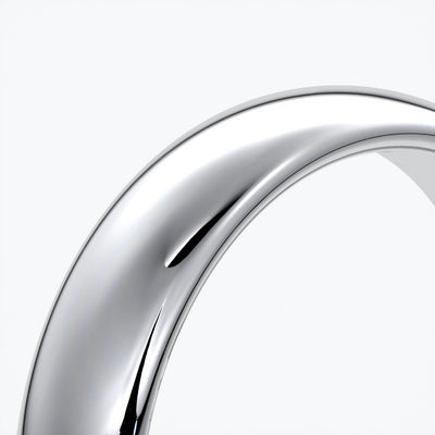 Freddie Wedding ring 5mm comfort round 18ct white gold