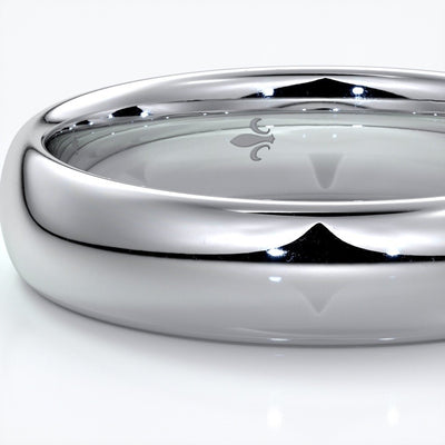 Freddie Wedding ring 5mm comfort round 18ct white gold