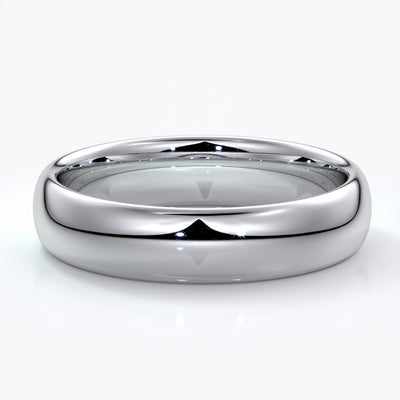 Freddie Wedding ring 5mm comfort round 18ct white gold