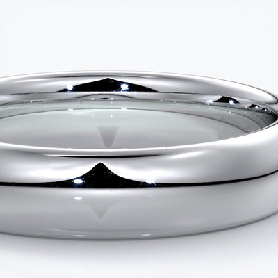 Freddie Wedding ring 5mm comfort round 18ct white gold
