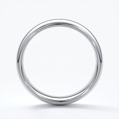 Freddie Wedding ring 5mm comfort round 18ct white gold