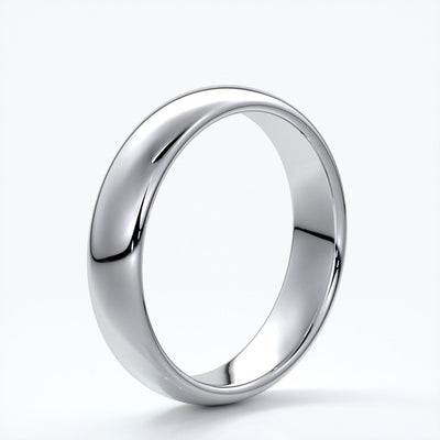 Freddie Wedding ring 5mm comfort round 18ct white gold
