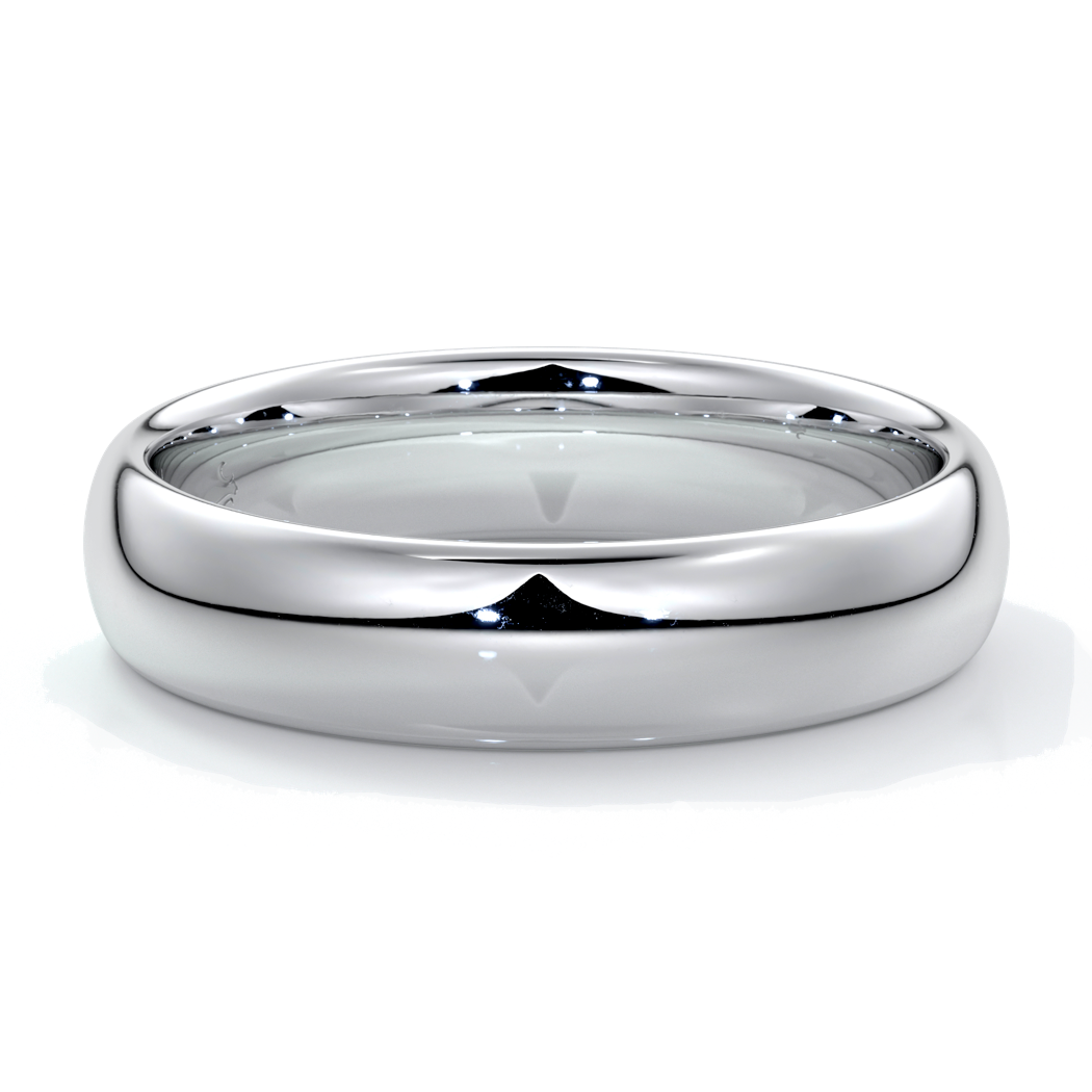 Freddie Wedding ring 5mm comfort round 18ct white gold