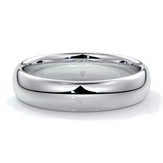 Freddie Wedding ring 5mm comfort round 18ct white gold