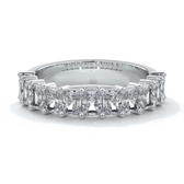 Gemma Wedding ring radiant diamonds scalloped band 18ct white gold
