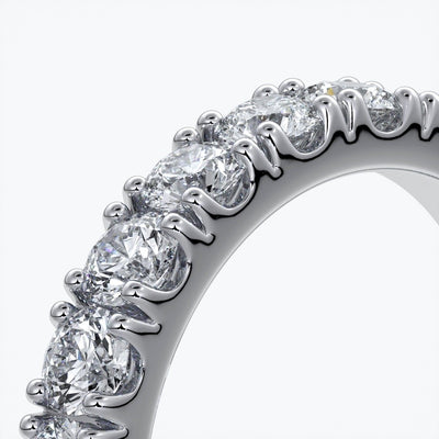 Harlow Wedding ring brilliant cut scalloped etenity 1.8mm 18ct white gold