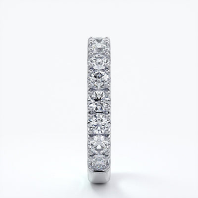 Harlow Wedding ring brilliant cut scalloped etenity 1.8mm 18ct white gold